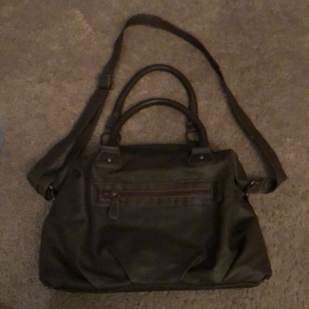 Brown Faux Leather Bag